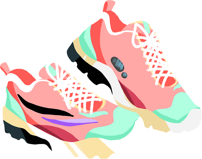 運動鞋與運動服 手繪素材的藝術與設計
